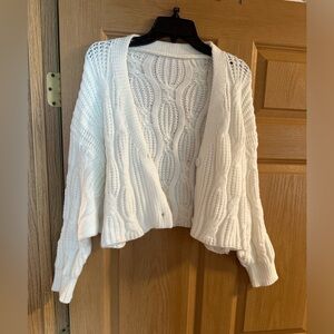 Cozy White Cable Knit Sweater